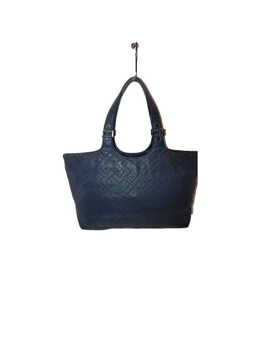 Tory Burch T Monogram Quilted Leather Bag in Blue Slate
